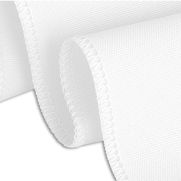 90”x156” White Rectangular Tablecloth w Rounded Corners Party Wedding Event - Picture 4 of 8
